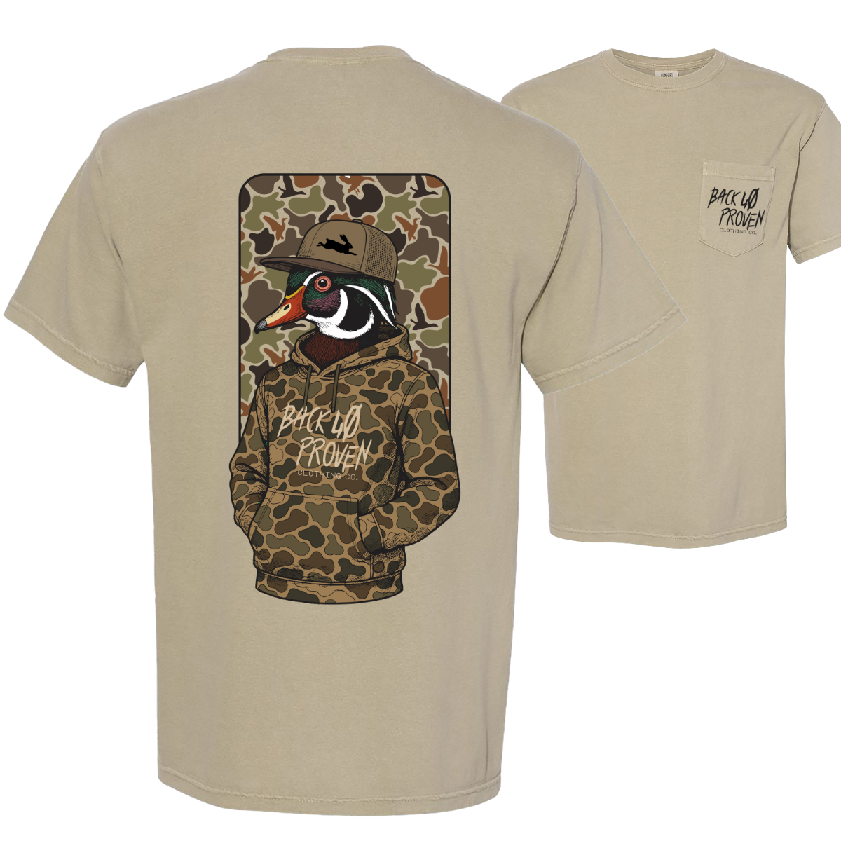 Camo King Wood Duck Short Sleeve Pocket Tee